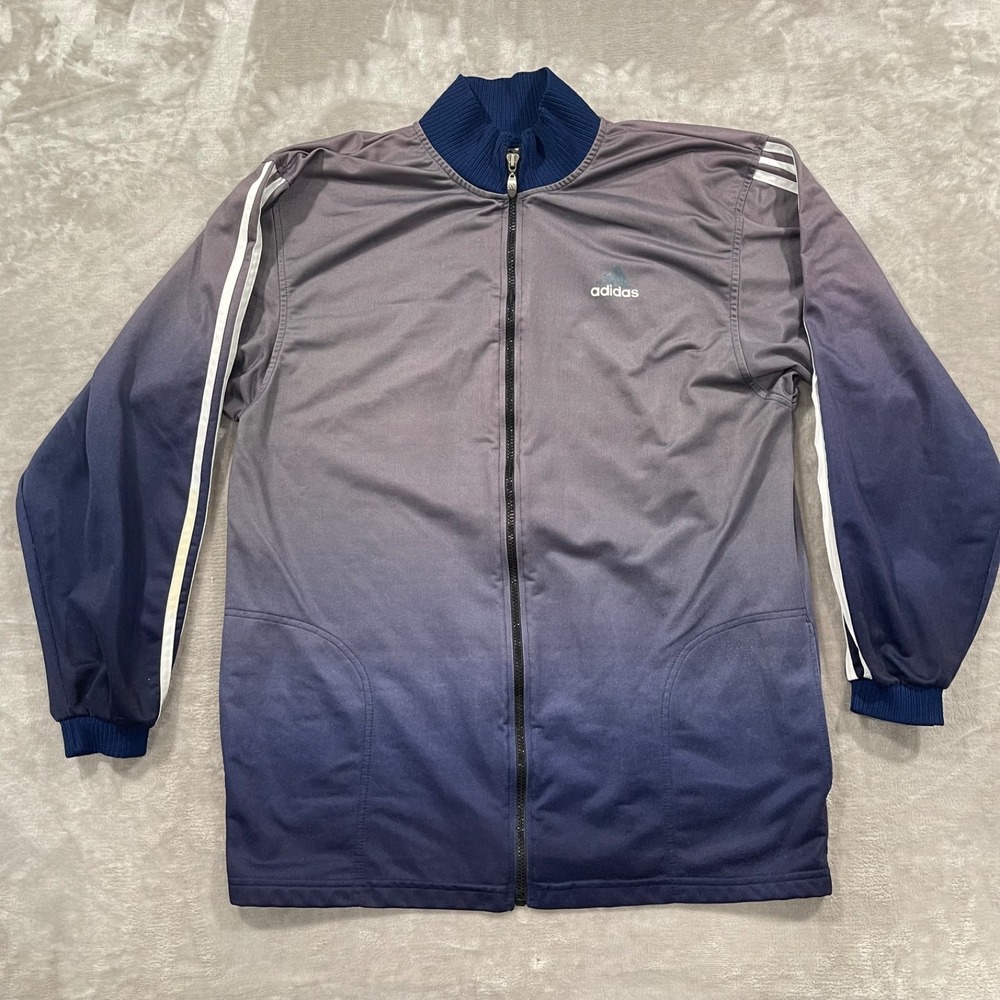 Vintage Adidas Jacket Mens Large Gray Track Adi Color Trefoil DMC Superstar 90s